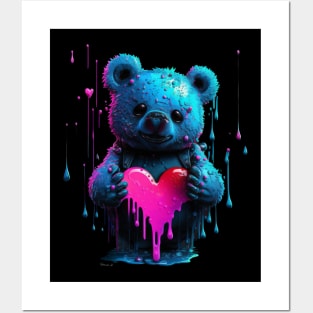 Melting Love Bear by Farbrausch Art 2023. Posters and Art